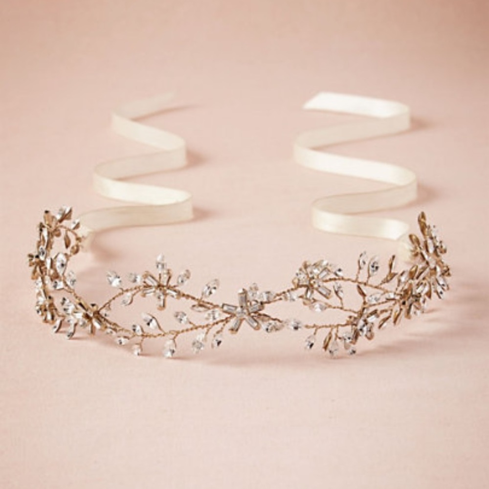 BHLDN Gold and Silver Leaf Hair Accessory - Picture 2 of 4